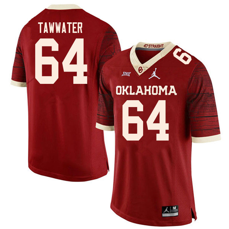 Men #64 Ben Tawwater Oklahoma Sooners College Football Jerseys Sale-Retro - Click Image to Close